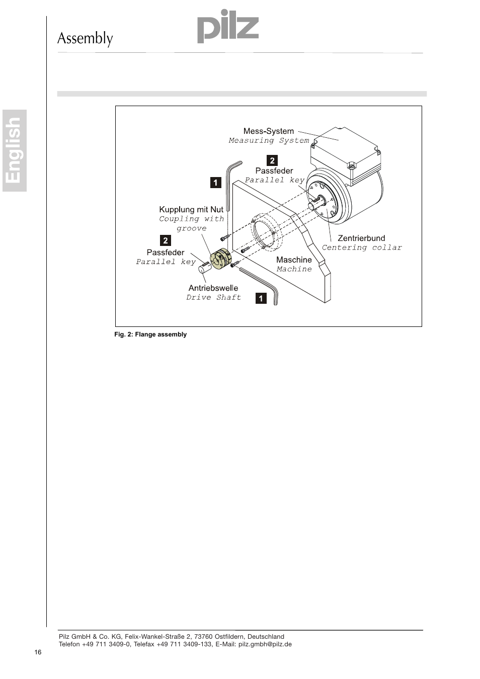 English, Assembly | Pilz PSEN enc s2 eCAM User Manual | Page 18 / 46