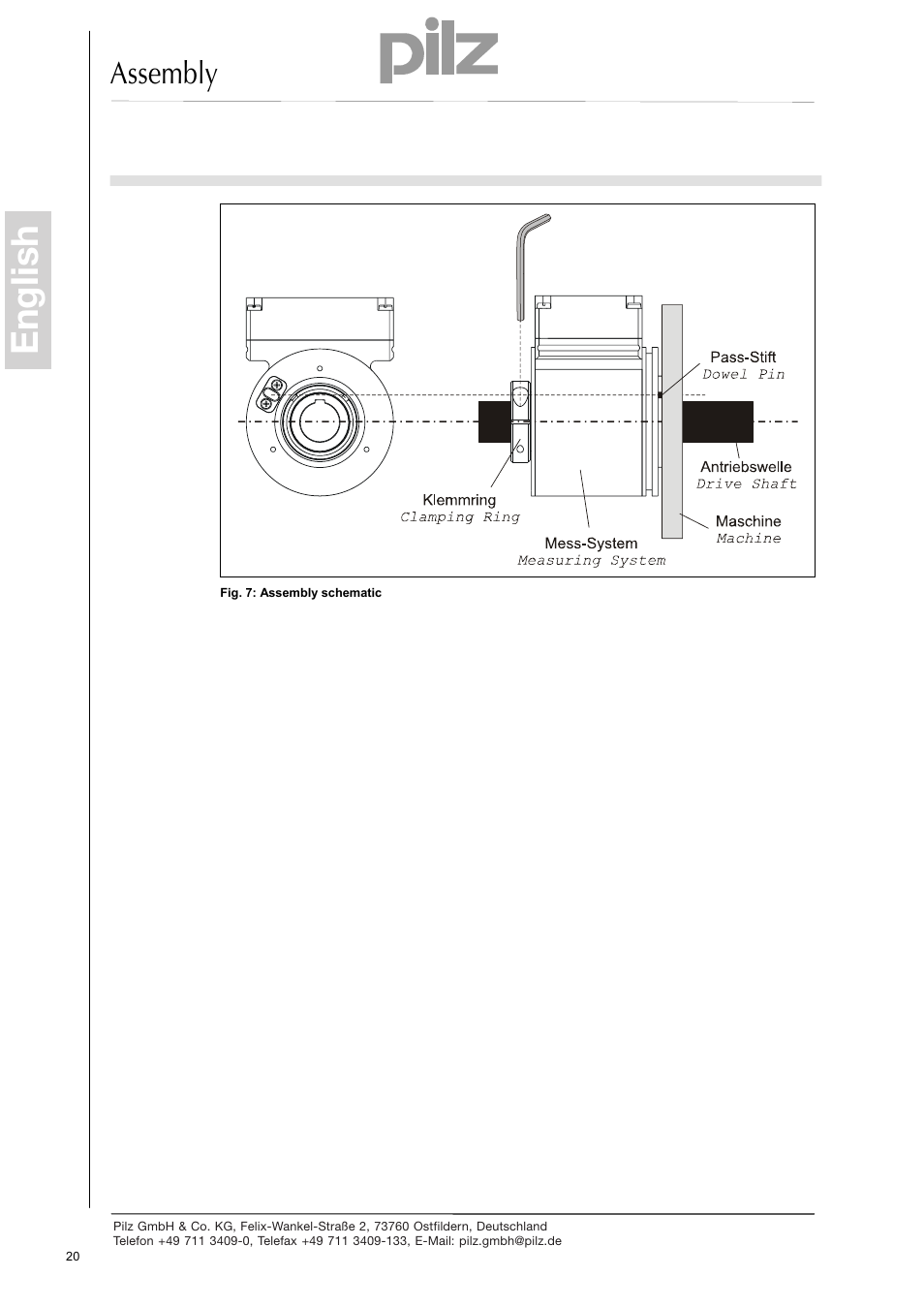 English, Assembly | Pilz PSEN enc s2 eCAM User Manual | Page 22 / 46