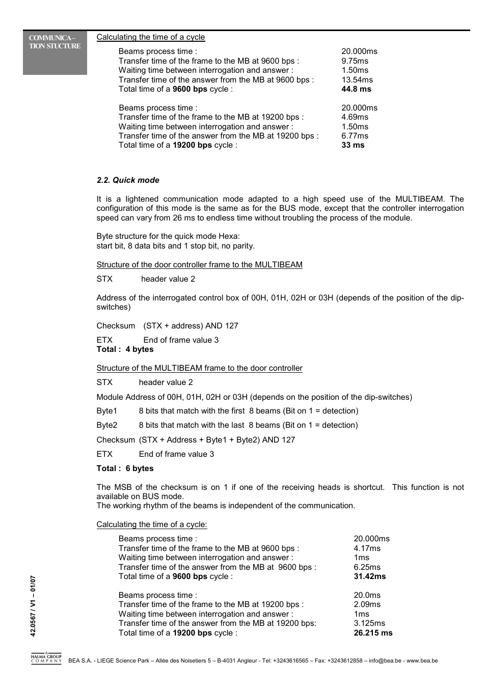 BEA Multibeam User Manual | Page 4 / 4