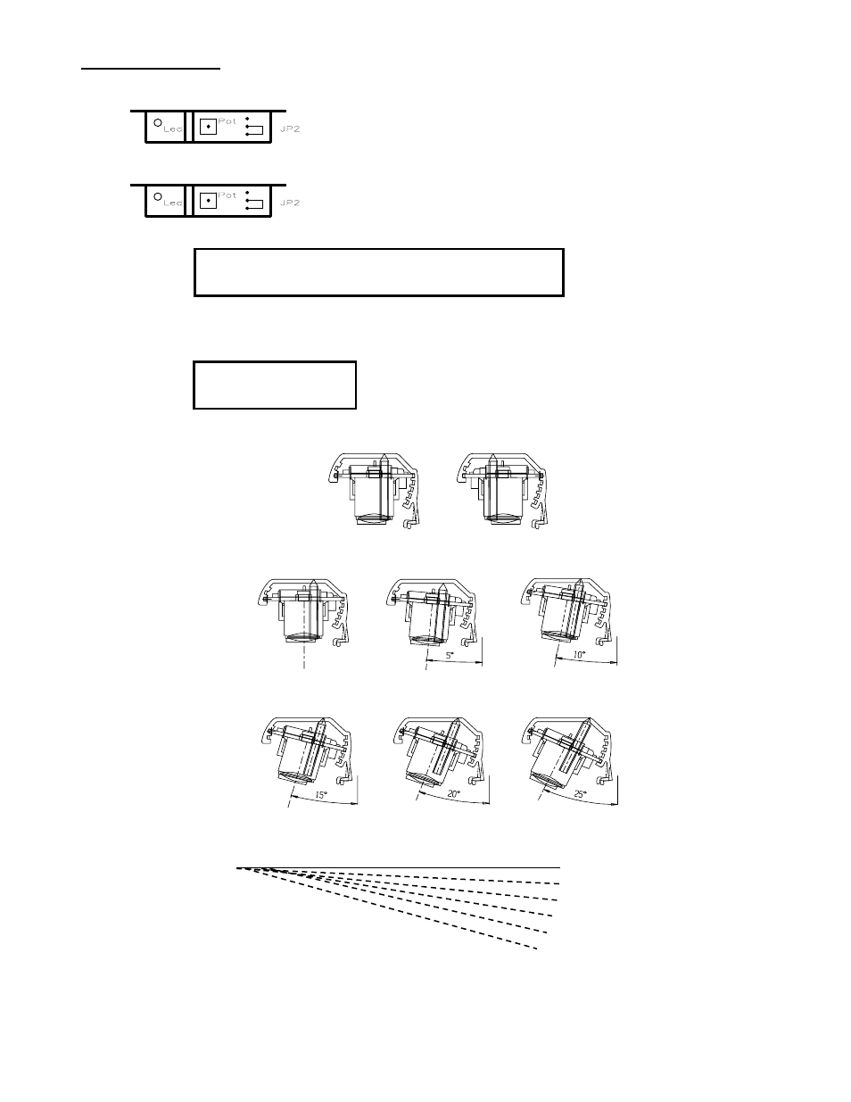 Potentiometer p1: hold time adjustment, Mounting angles, Passive relay | BEA Superscan User Manual | Page 7 / 8