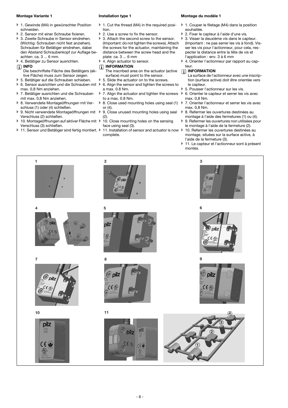 Pilz PSEN ma1.4p-51/PSEN ma1.4-10mm/ 1unit User Manual | Page 6 / 10