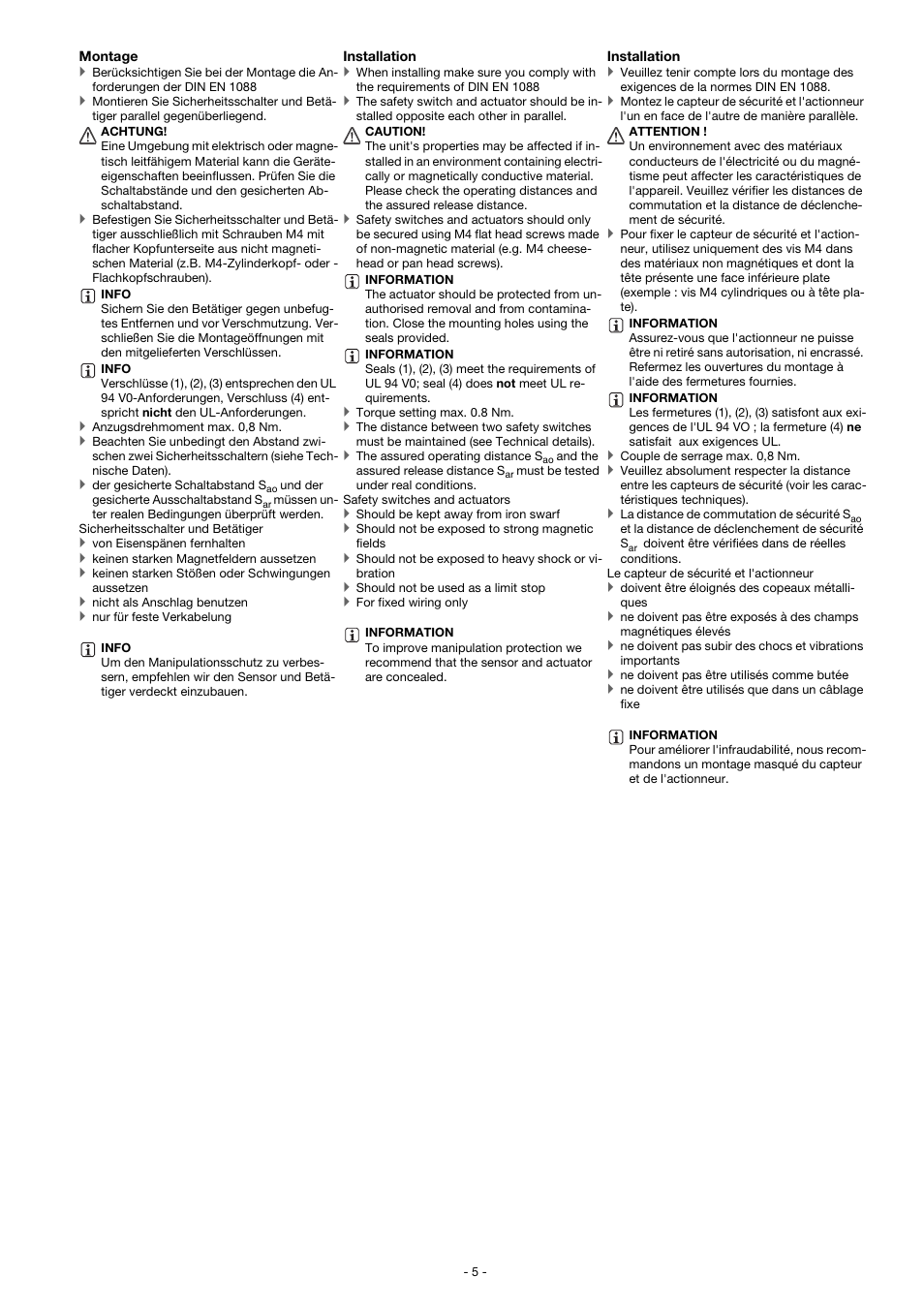 Pilz PSEN ma1.4n-50/ 1switch User Manual | Page 5 / 10