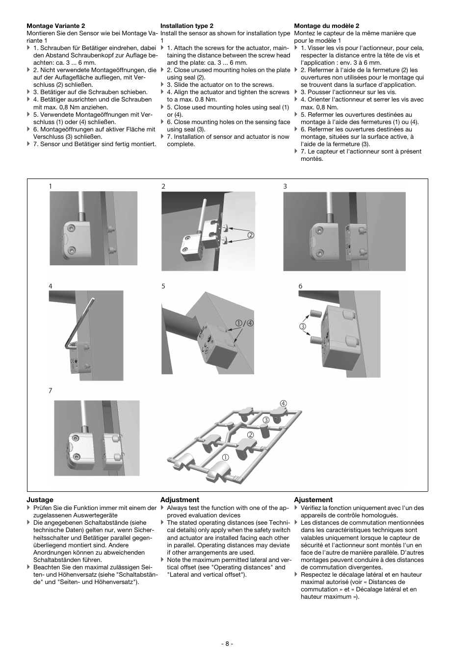 Pilz PSEN ma1.4n-50/ 1switch User Manual | Page 8 / 10