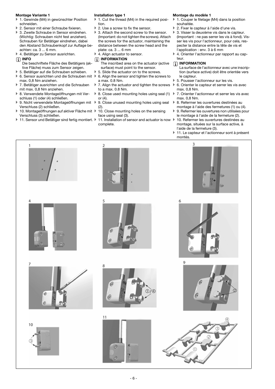 Pilz PSEN ma1.4a-52/PSEN ma1.4-10mm/ 1unit User Manual | Page 6 / 10