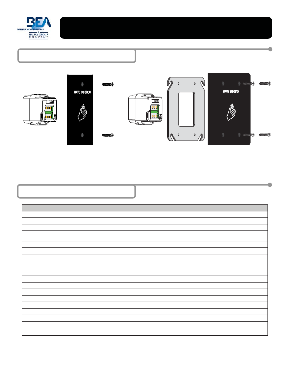 BEA MS-08 User Manual | 3 pages