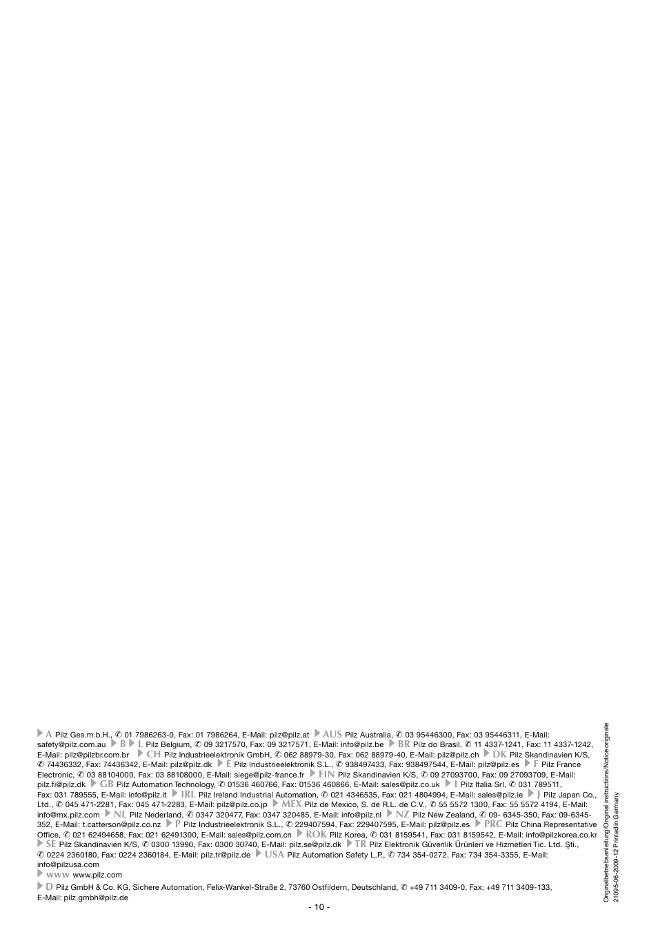 Pilz PSEN cs4.1 1 actuator User Manual | Page 10 / 10