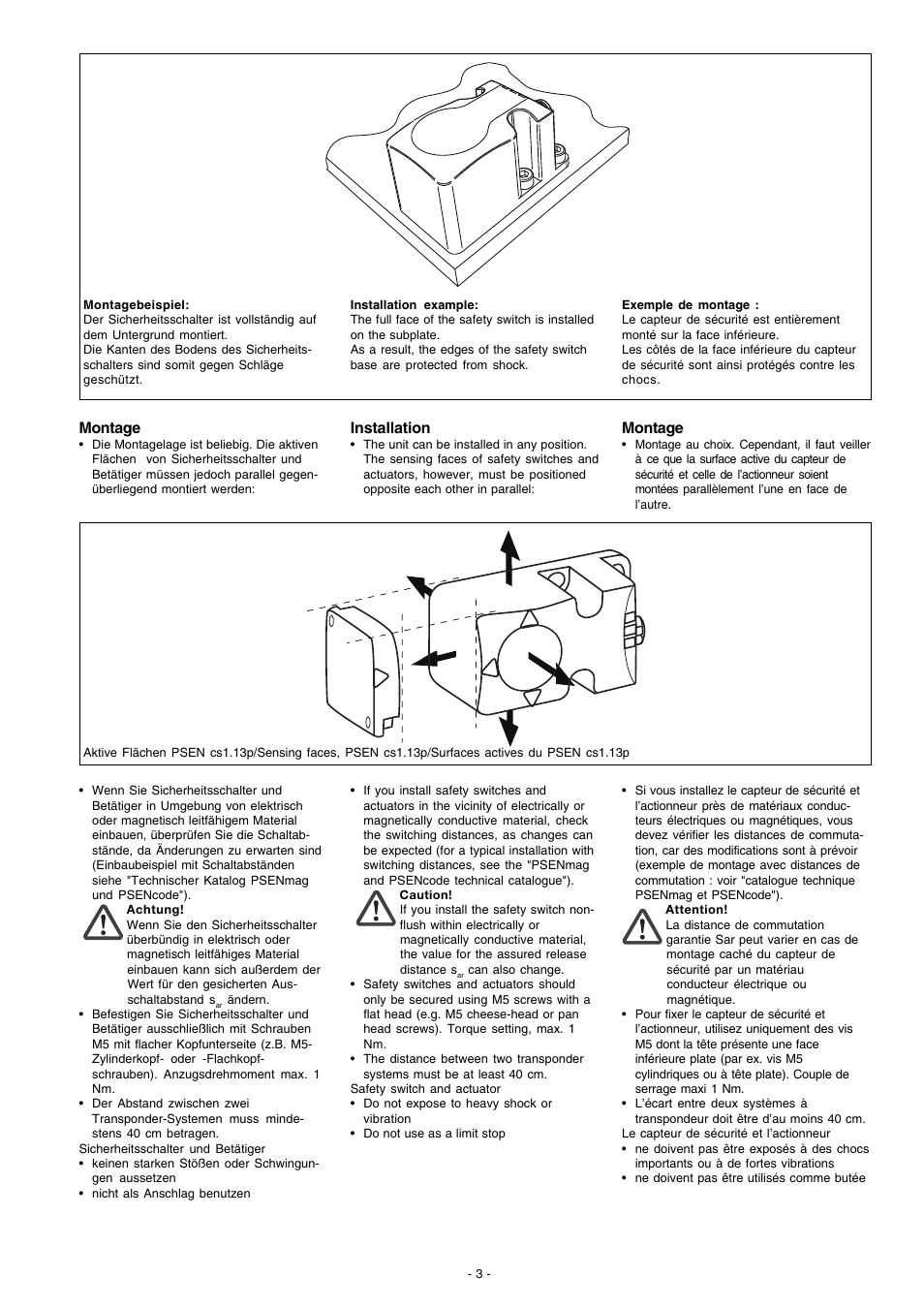 Montage, Installation | Pilz ATEX 1 Unit User Manual | Page 3 / 10