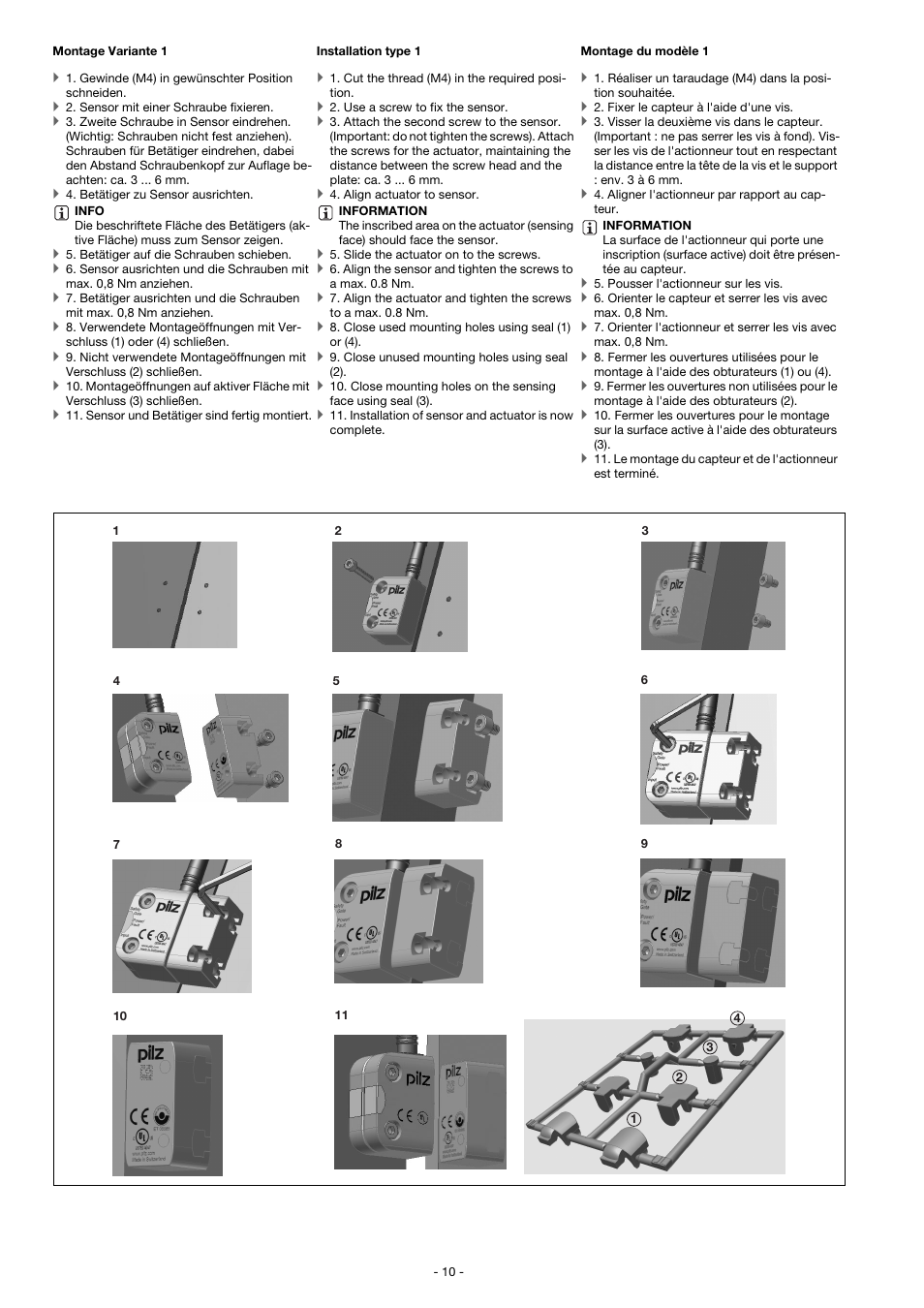 Pilz PSEN cs3.1 M12/8-1.5m User Manual | Page 10 / 16