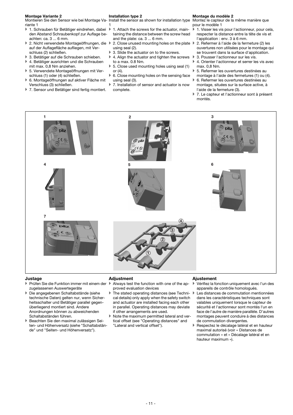 Pilz PSEN cs3.1 M12/8-1.5m User Manual | Page 11 / 16