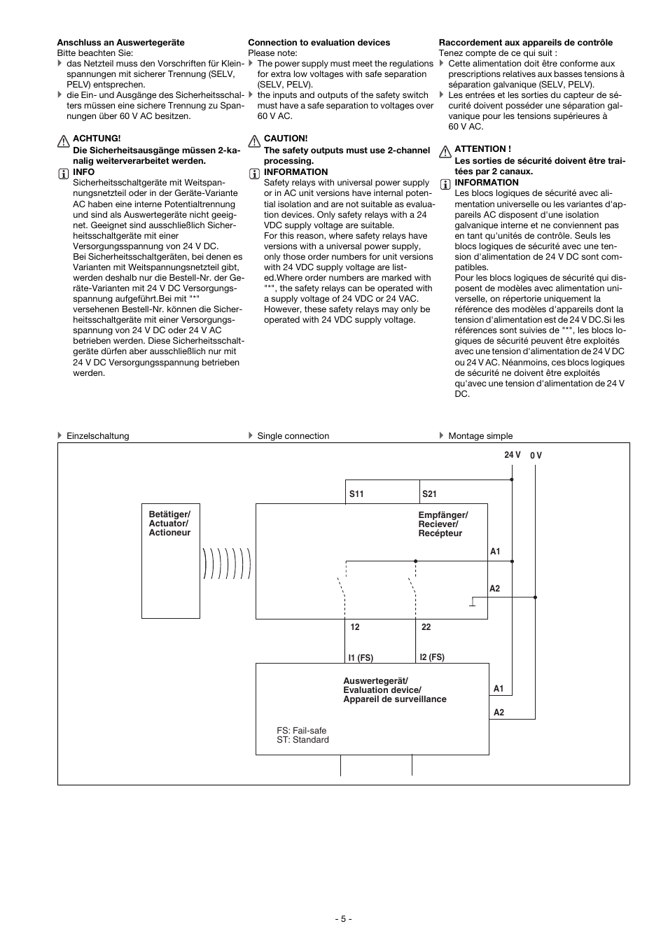 Pilz PSEN cs3.1 M12/8-1.5m User Manual | Page 5 / 16