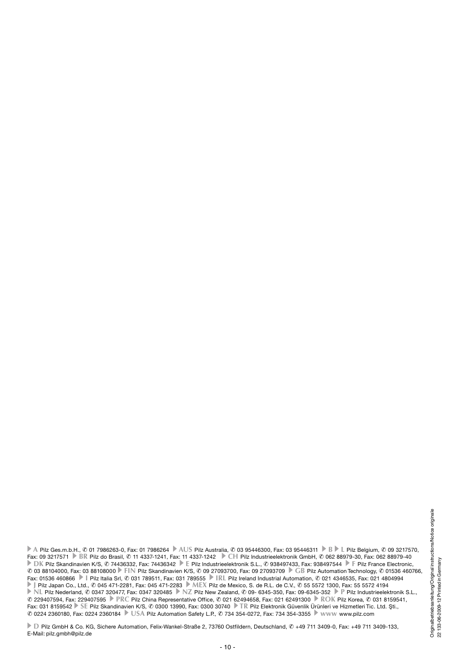 Pilz PSEN cs4.1 1 actuator User Manual | Page 10 / 10