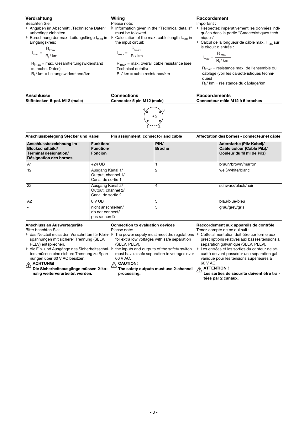 Pilz PSEN cs3.1 1 Unit User Manual | Page 3 / 12