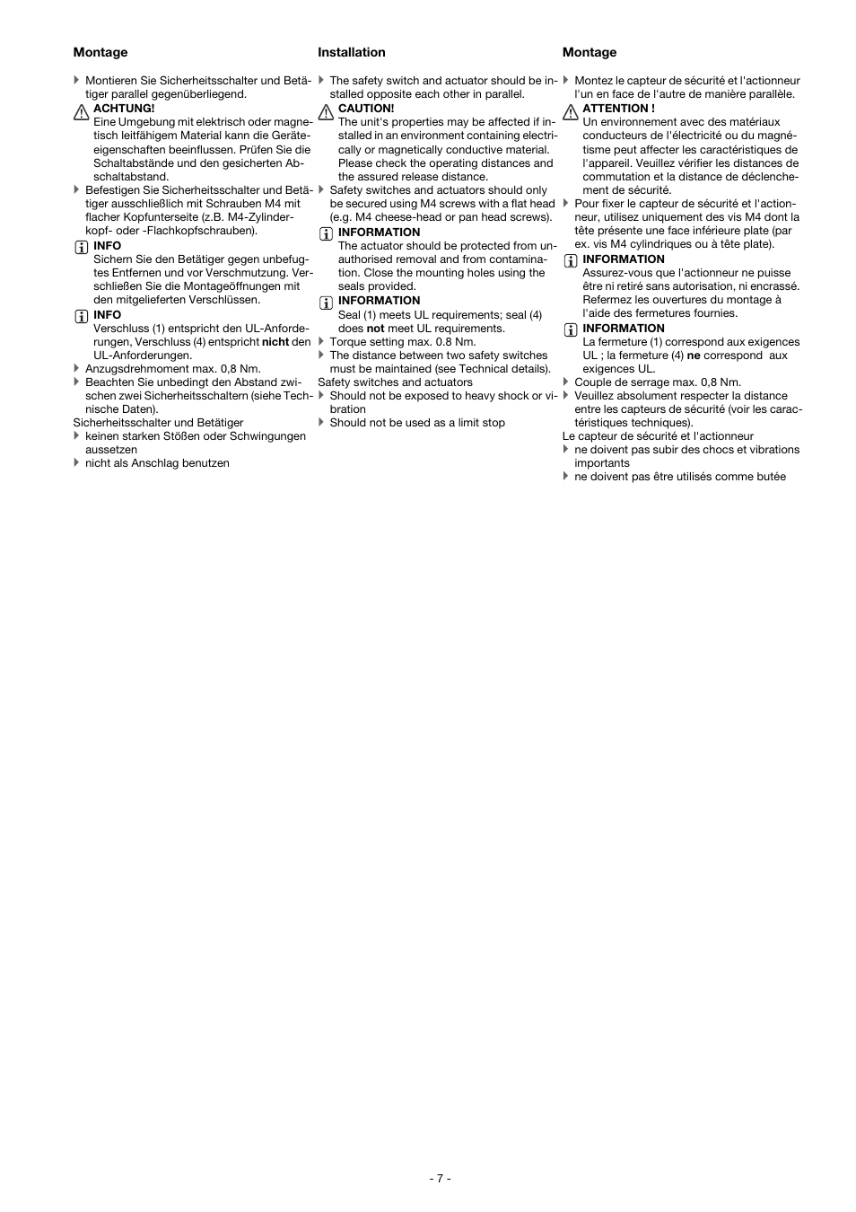Pilz PSEN cs3.1 1 Unit User Manual | Page 7 / 12