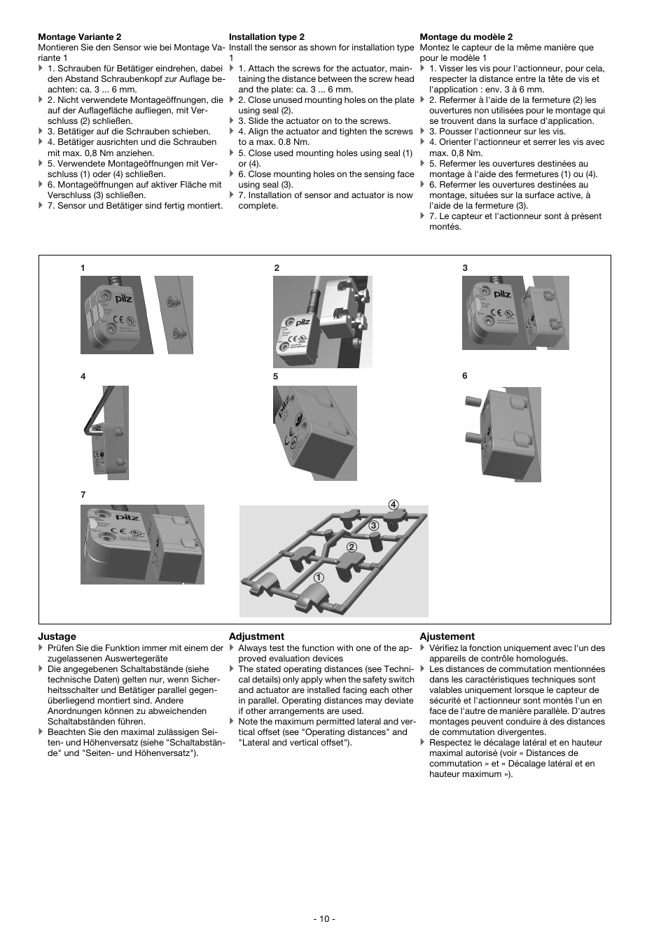 Pilz PSEN cs4.1b 1switch User Manual | Page 10 / 15