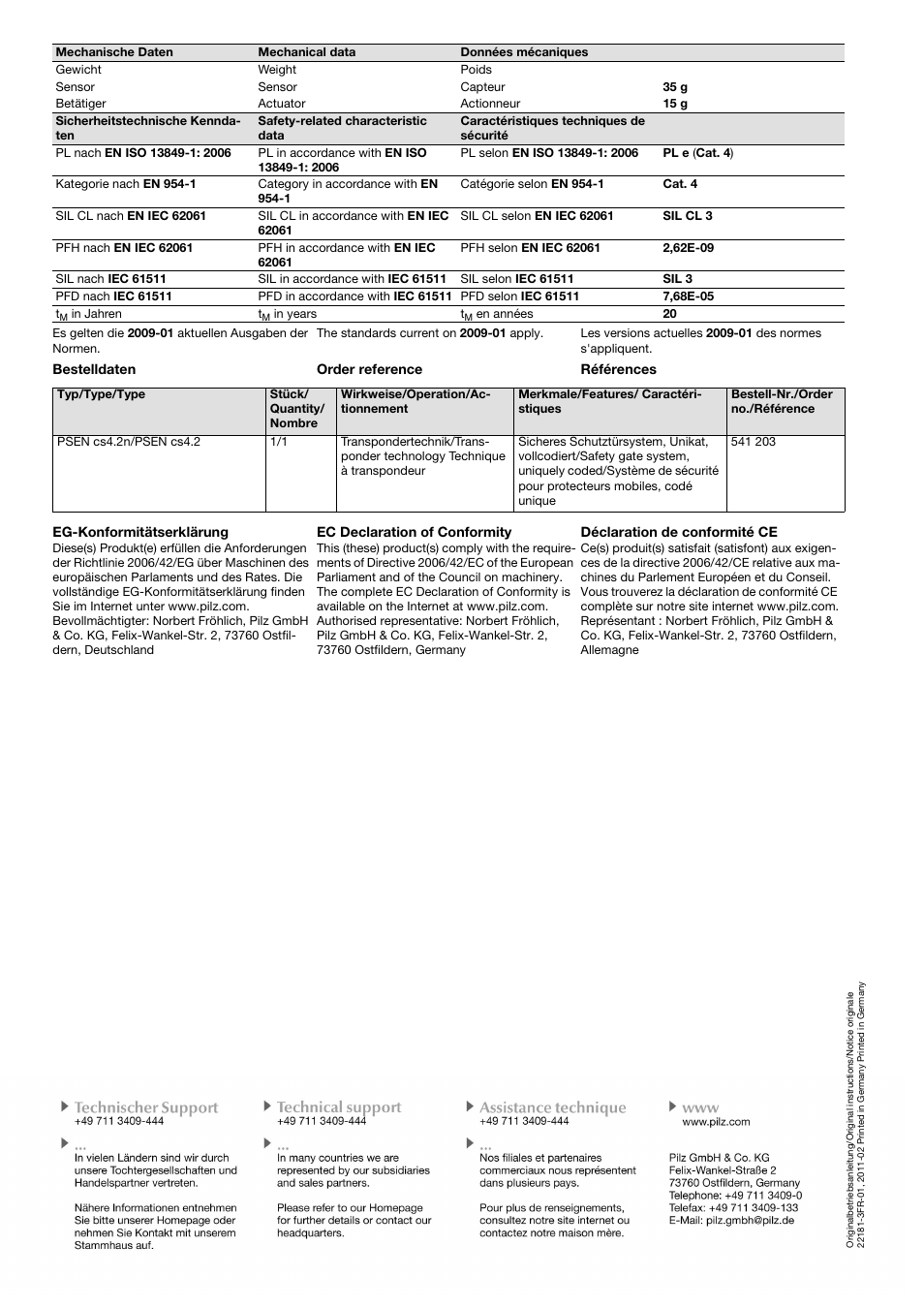 Pilz PSEN cs4.2n 1switch User Manual | Page 12 / 12