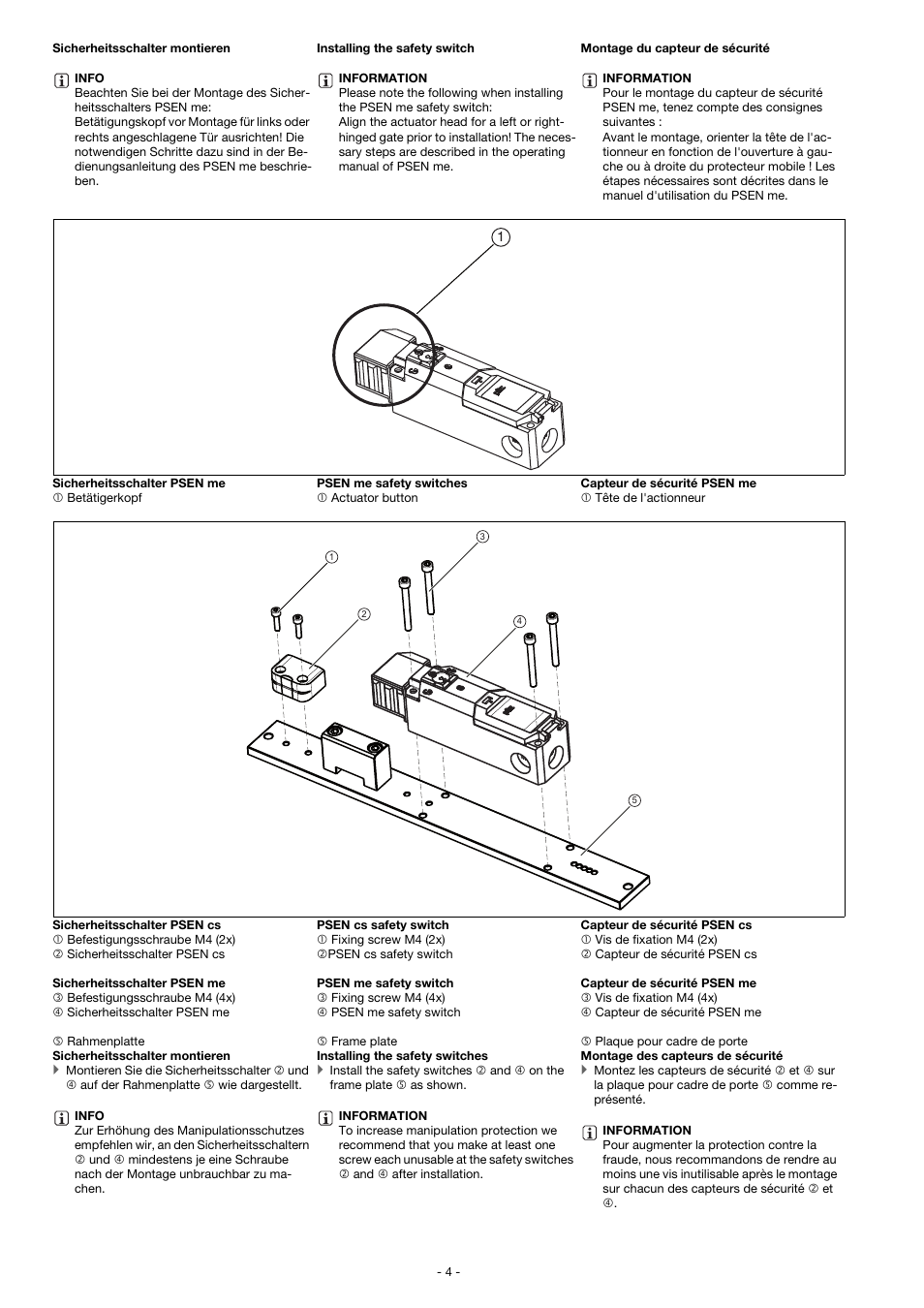 Pilz PSEN b5 User Manual | Page 4 / 12