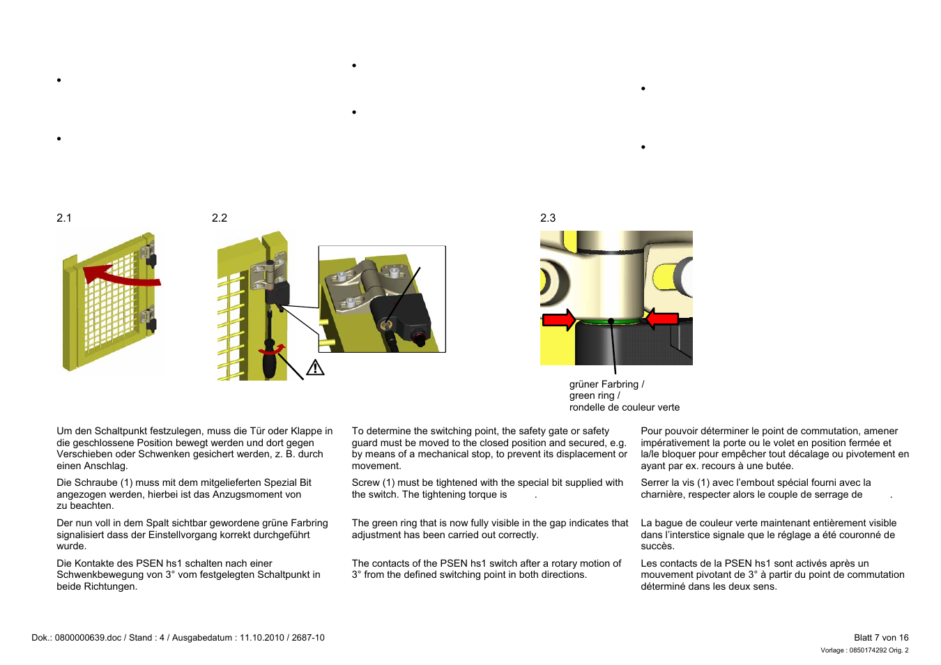 Pilz PSEN hs1.2p User Manual | Page 7 / 16