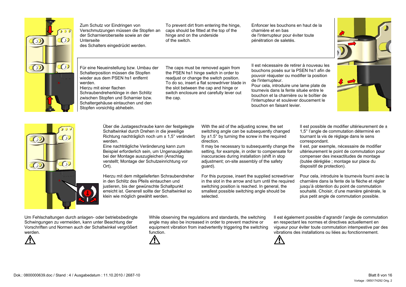 Pilz PSEN hs1.2p User Manual | Page 8 / 16