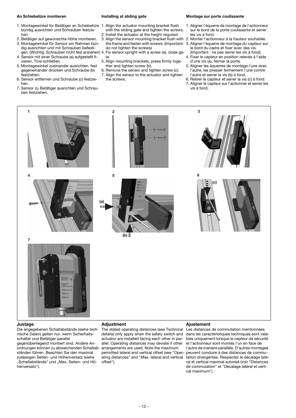 Pilz PSEN sl-0.5fm 1unit User Manual | Page 12 / 16