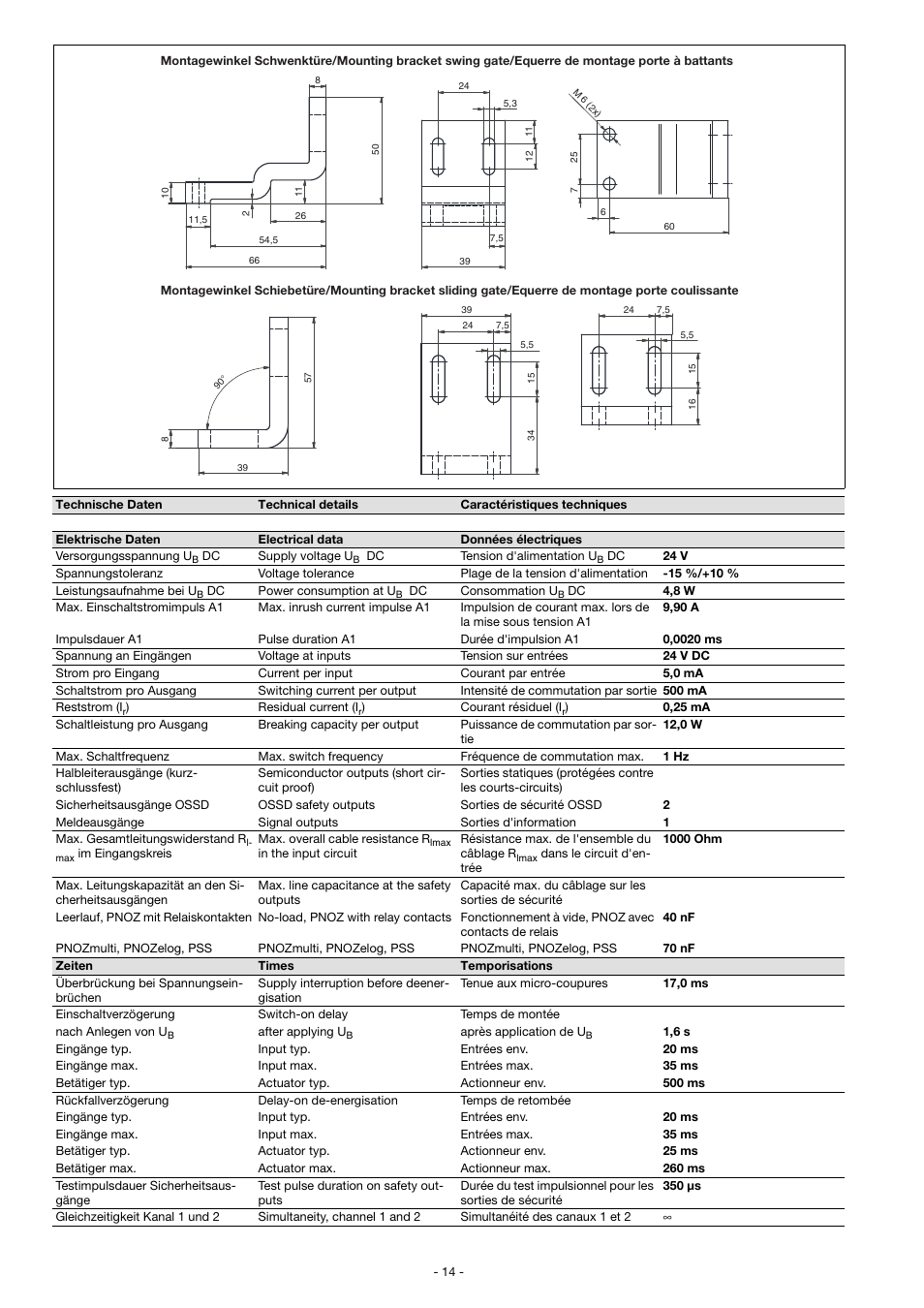 Pilz PSEN sl-0.5fm 1unit User Manual | Page 14 / 16