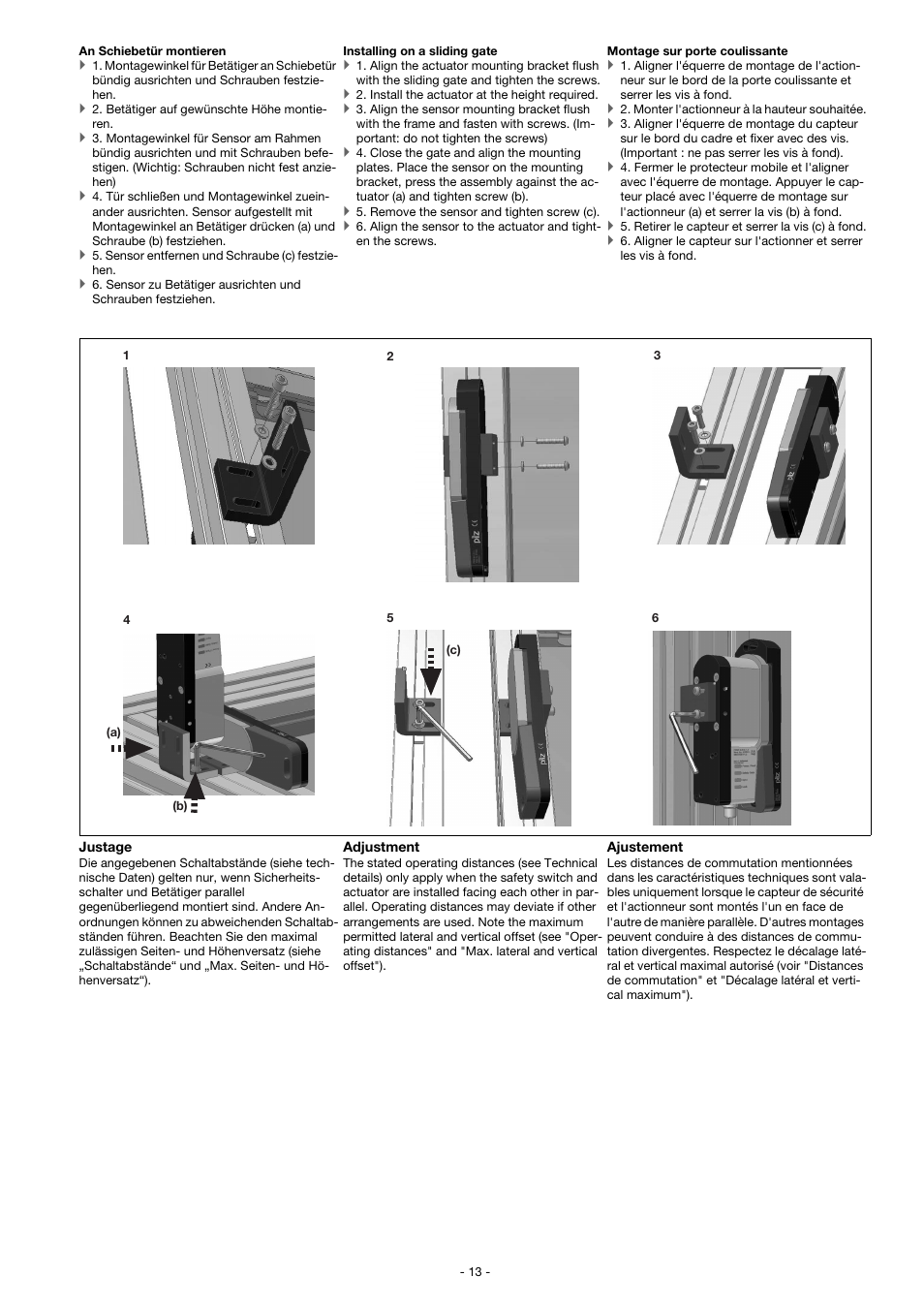 Pilz PSEN sl-1.0fm 1unit User Manual | Page 13 / 18