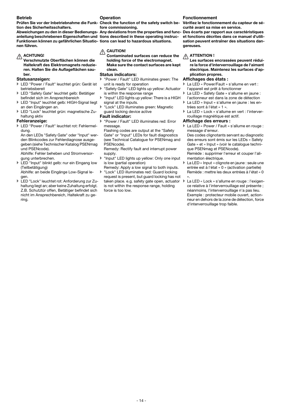 Pilz PSEN sl-1.0fm 1unit User Manual | Page 14 / 18