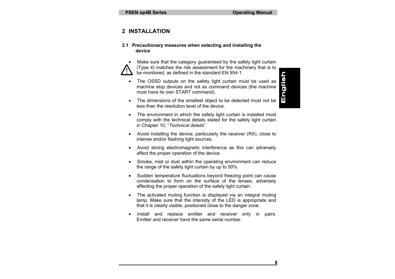 Pilz PSEN op4B-S-3-080 User Manual | Page 12 / 62