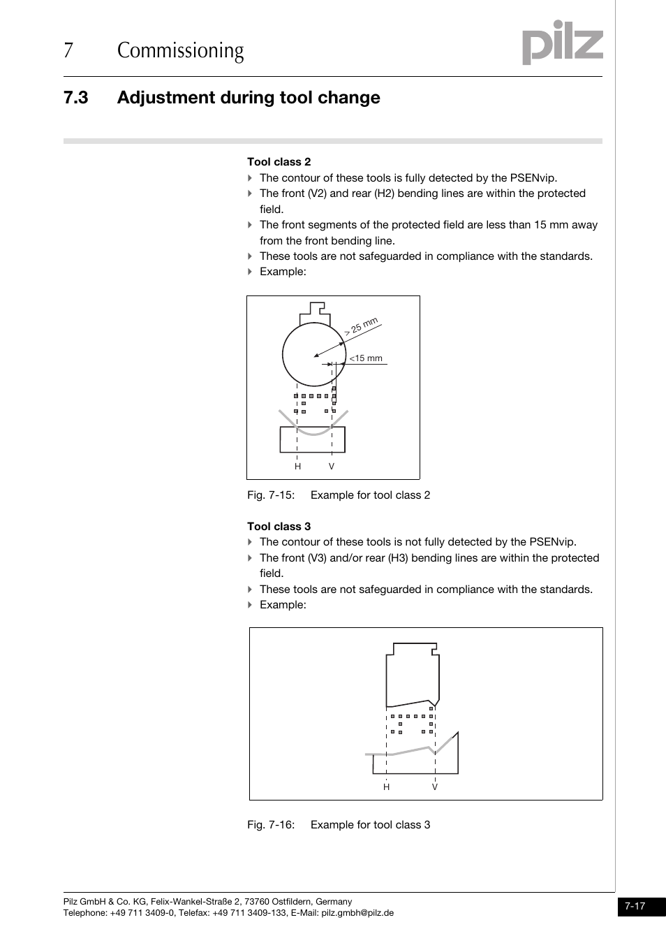 7commissioning, 3 adjustment during tool change | Pilz PSENvip RL D P User Manual | Page 101 / 157