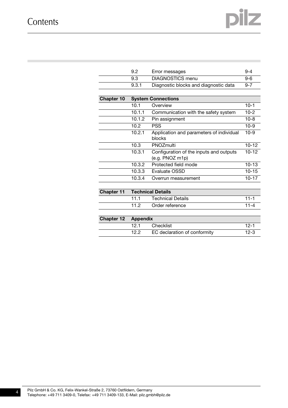 Pilz PSENvip RL D P User Manual | Page 6 / 157