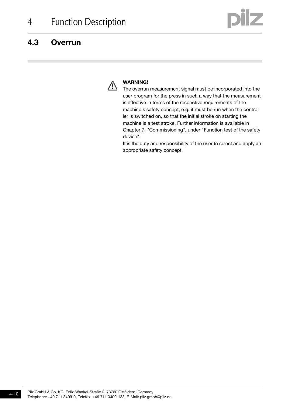 4function description | Pilz PSENvip RL D P User Manual | Page 37 / 148