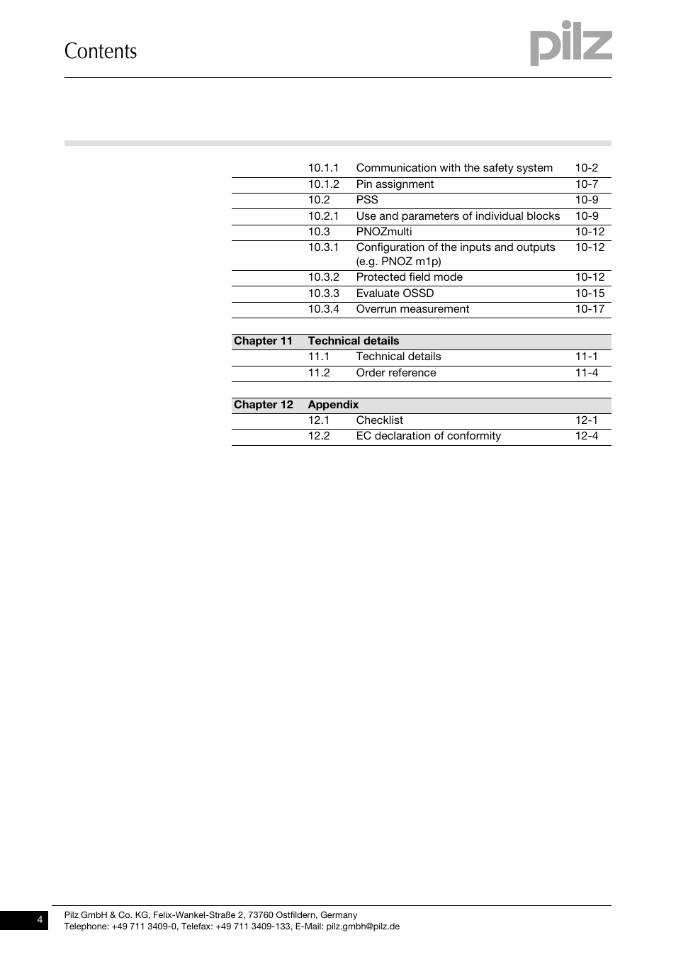 Pilz PSENvip RL D P User Manual | Page 6 / 148