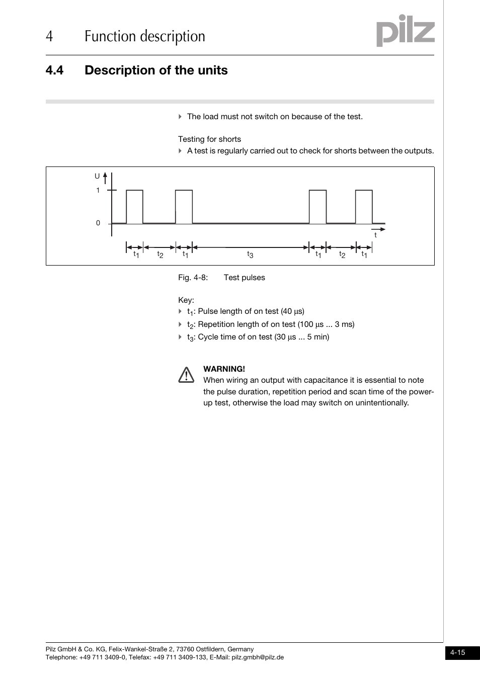 4function description, 4 description of the units | Pilz PSENvip RL D P User Manual | Page 43 / 139