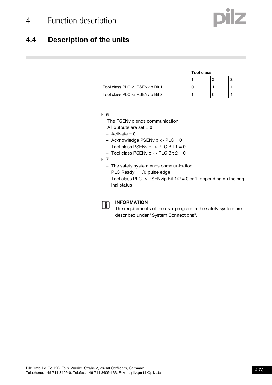 4function description, 4 description of the units | Pilz PSENvip RL D P User Manual | Page 51 / 139