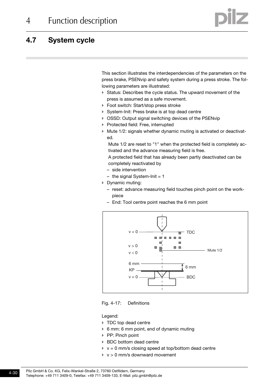 System cycle, 4function description, 7 system cycle | Pilz PSENvip RL D P User Manual | Page 58 / 139