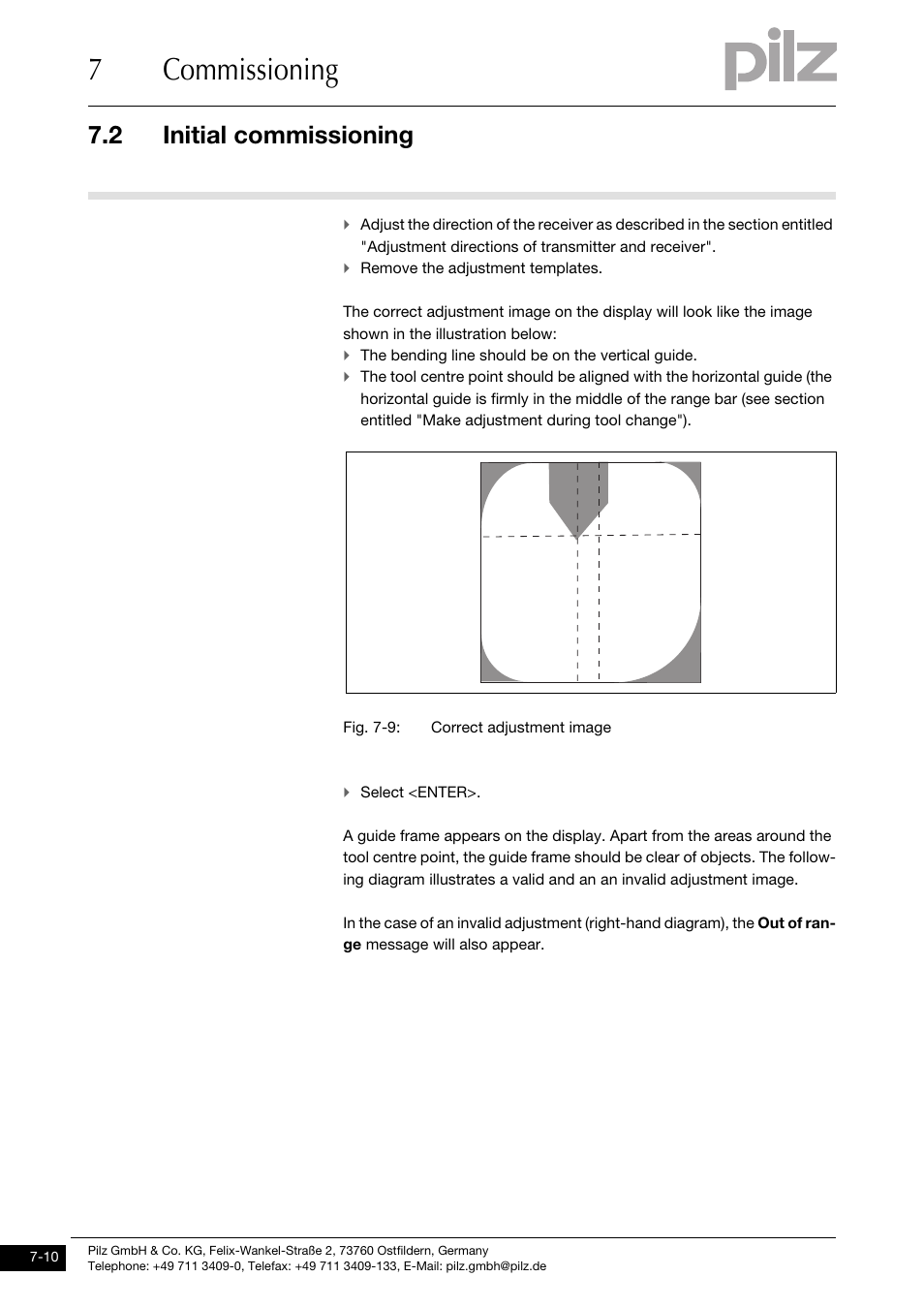 7commissioning, 2 initial commissioning | Pilz PSENvip RL D P User Manual | Page 92 / 139