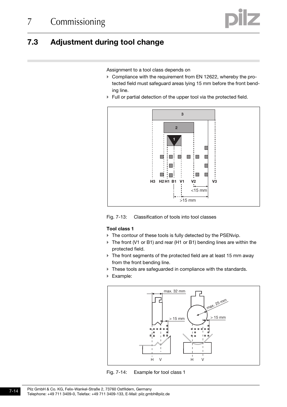 7commissioning, 3 adjustment during tool change | Pilz PSENvip RL D P User Manual | Page 96 / 139