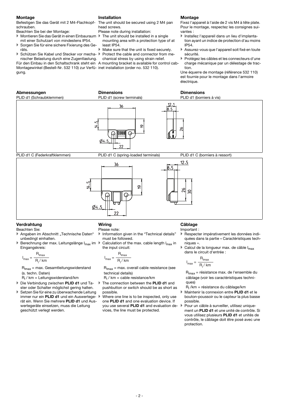 Pilz PLID d1 C User Manual | Page 2 / 4