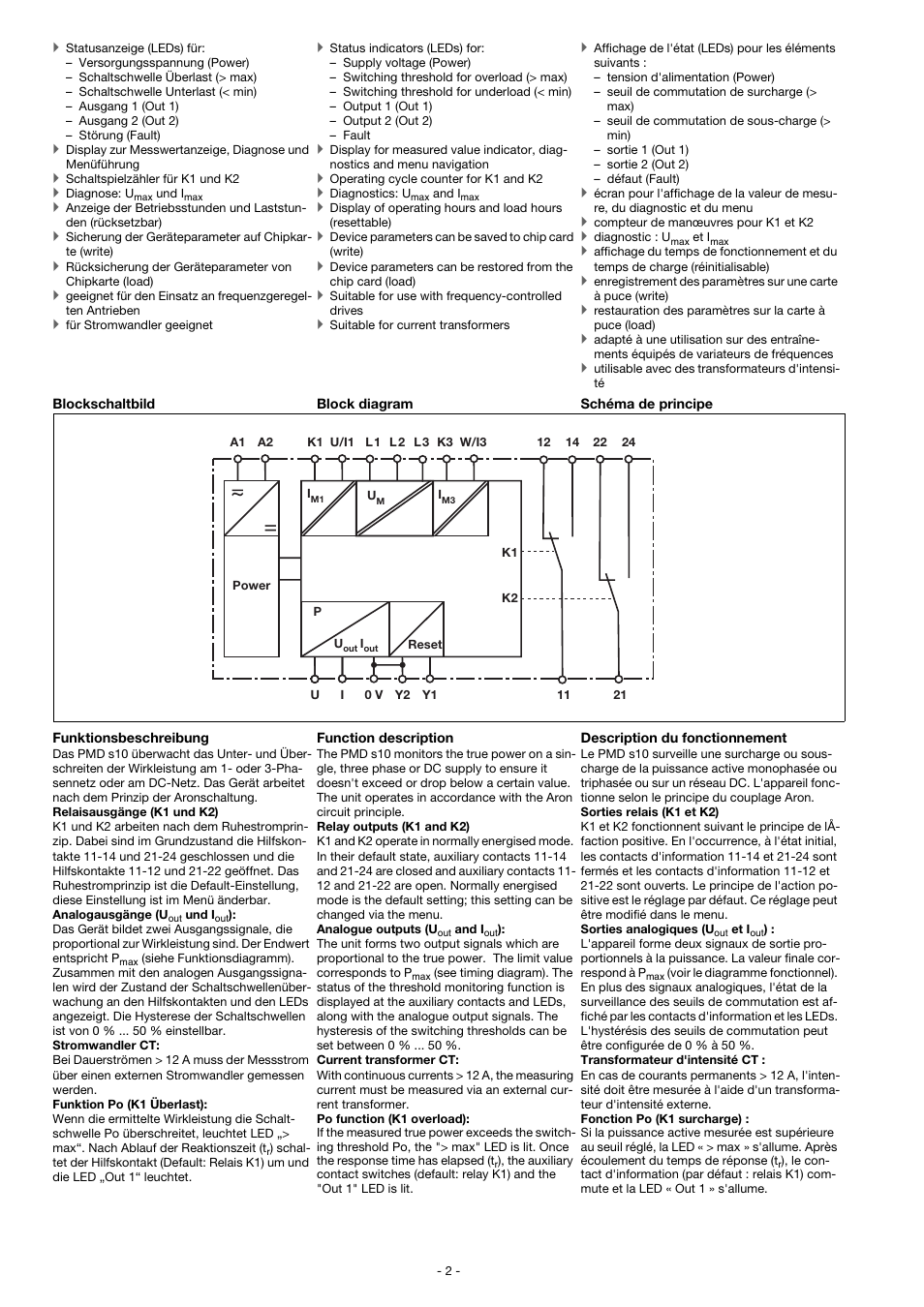 Pilz PMD s10 C 24-240VACDC User Manual | Page 2 / 16