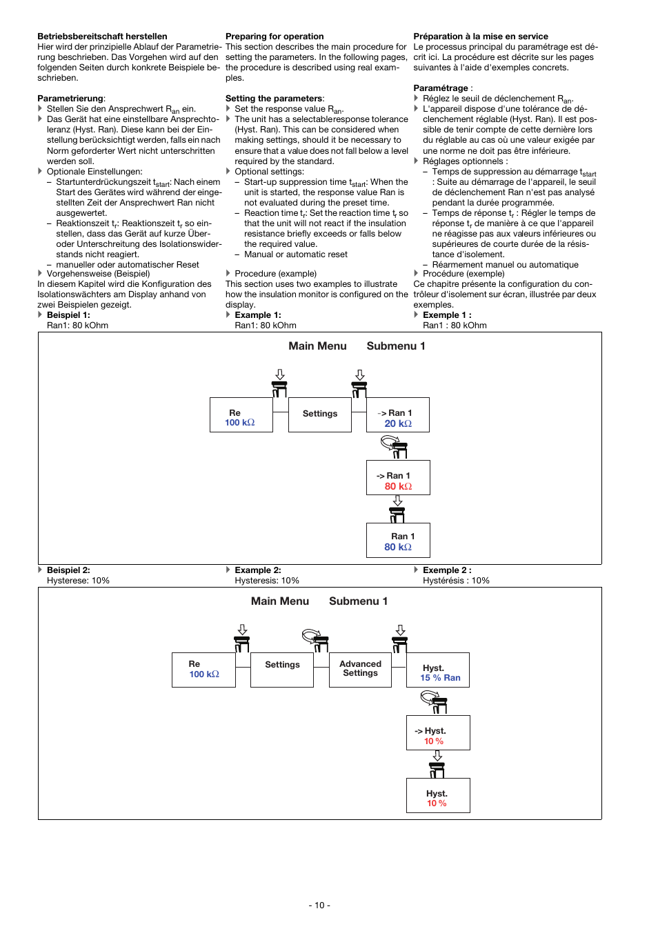 Main menu submenu 1 | Pilz PMD s20 C 24-240VAC/DC 10-200k / 2U User Manual | Page 10 / 16