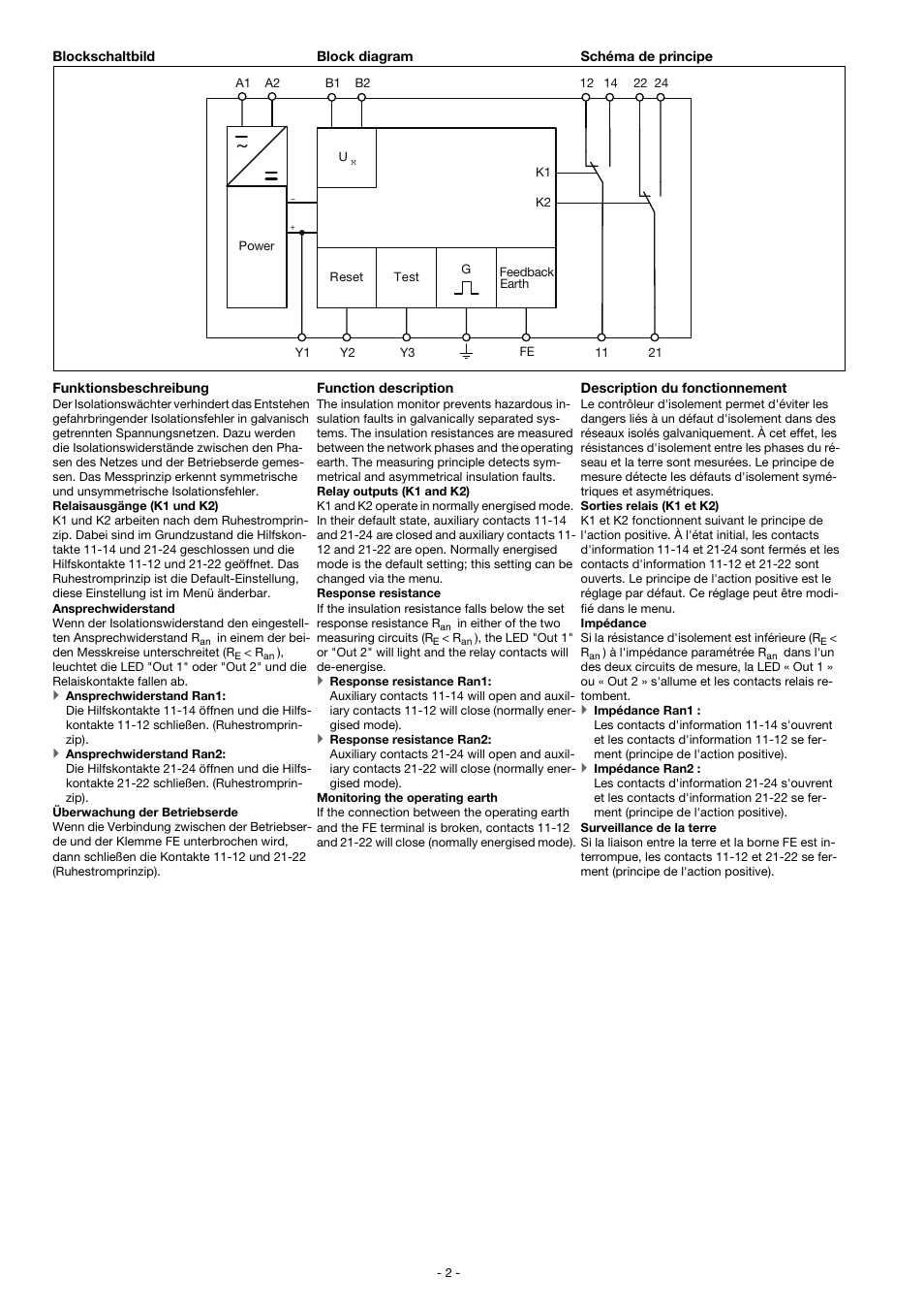 Pilz PMD s20 C 24-240VAC/DC 10-200k / 2U User Manual | Page 2 / 16