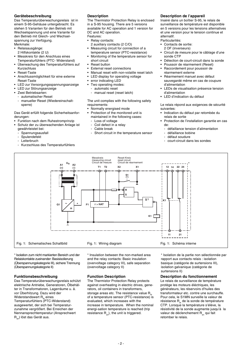 Pilz S1MN 240VAC 2c/o User Manual | Page 2 / 8