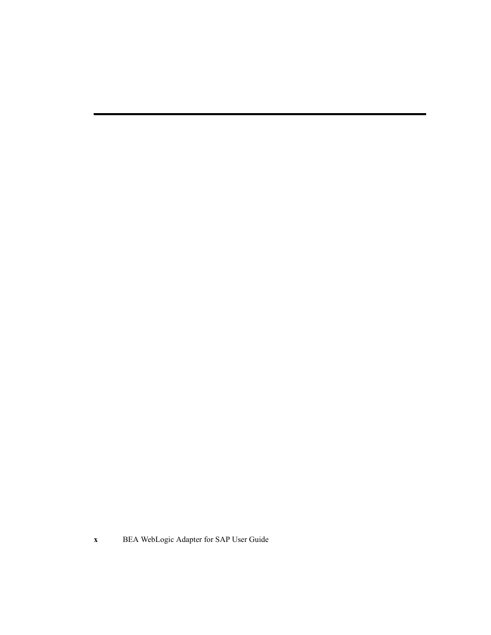 BEA WebLogic Adapter for SAP User Manual | Page 10 / 94