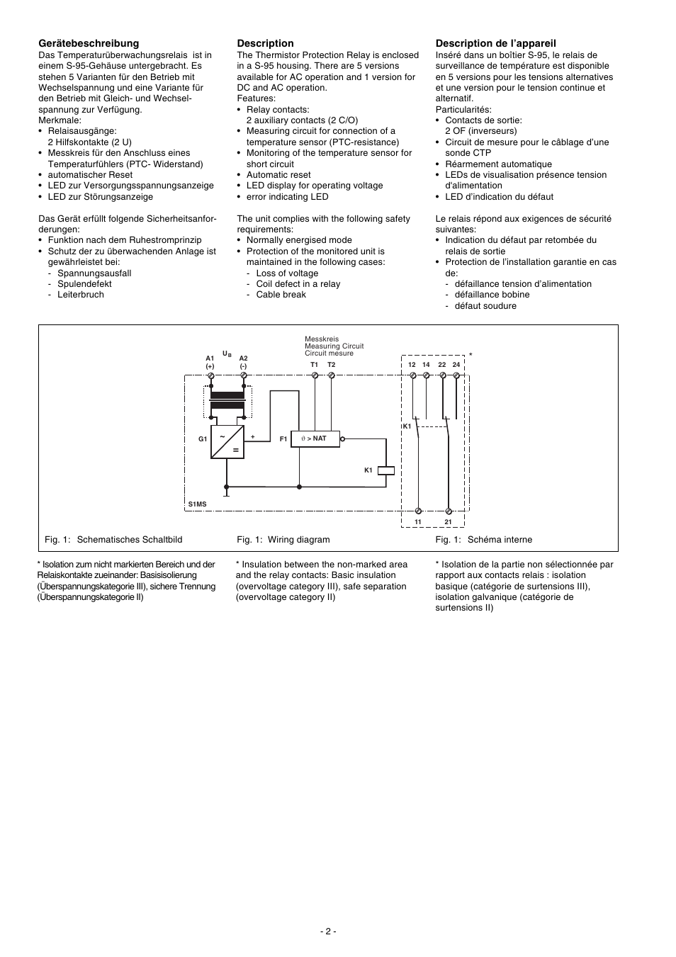 Pilz S1MS 24VAC/DC 2c/o User Manual | Page 2 / 8