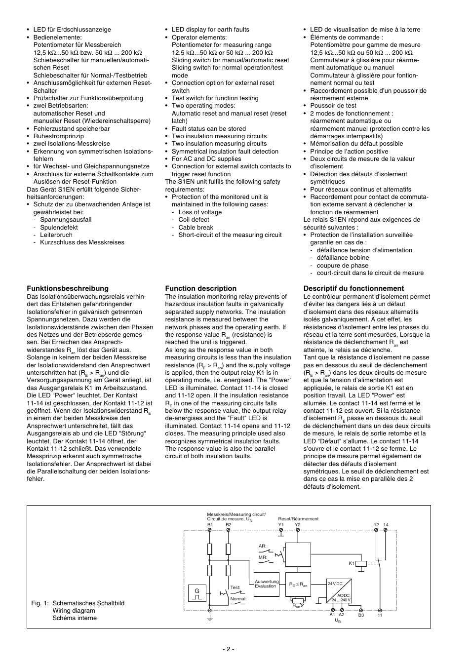 Pilz S1EN 200KOhm 24-240VAC/DC User Manual | Page 2 / 16