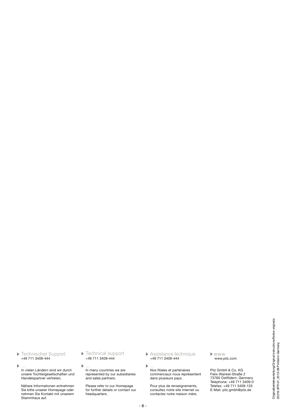 Pilz S1MO 48VAC 2c/o User Manual | Page 8 / 8