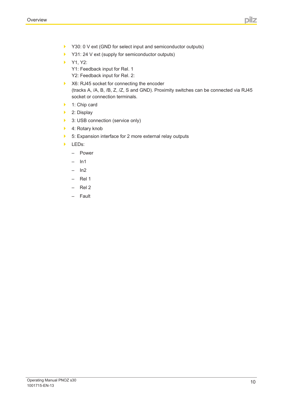 Pilz PNOZ s30 24-240VACDC 2 n/o 2 n/c User Manual | Page 10 / 89
