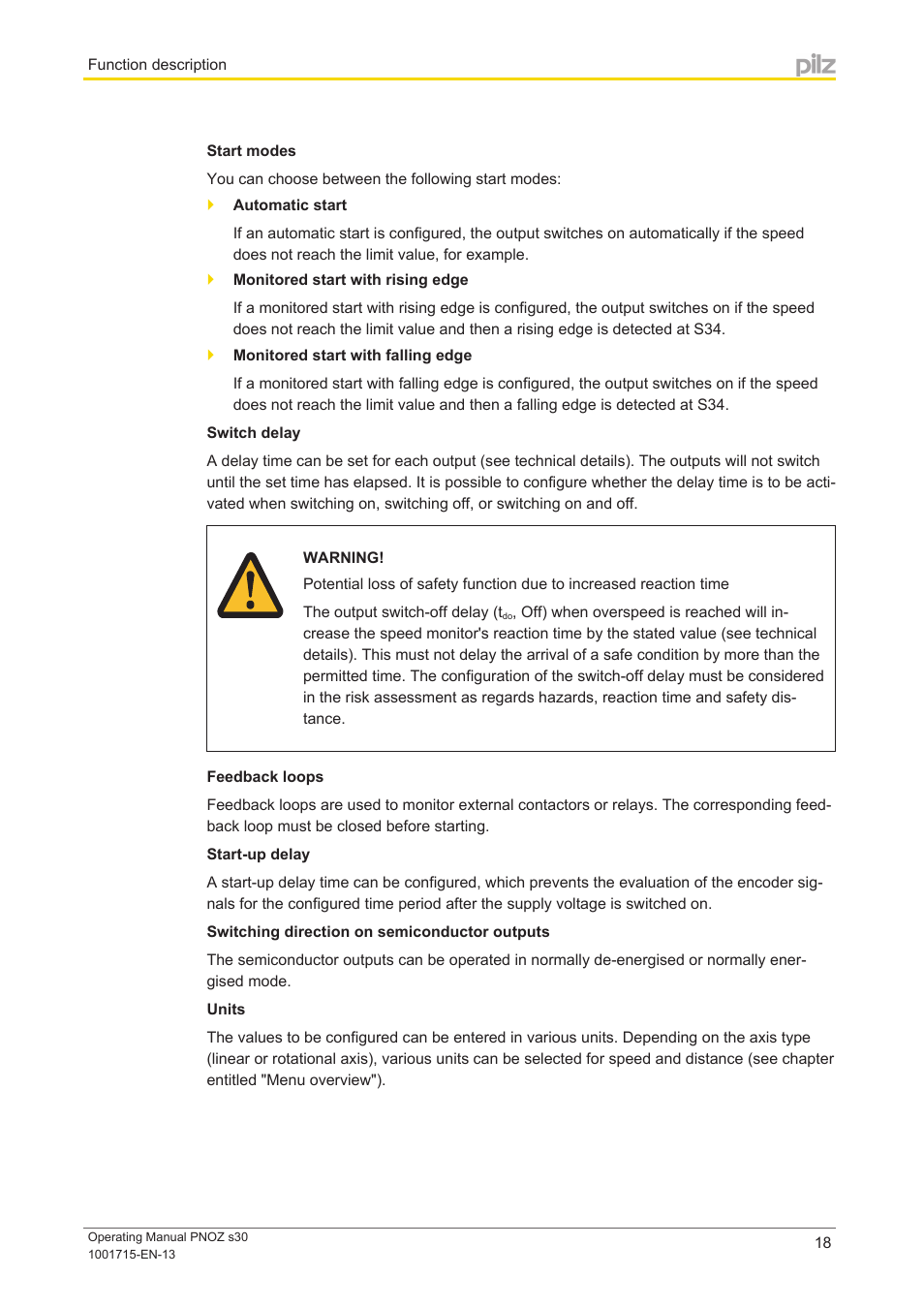Pilz PNOZ s30 24-240VACDC 2 n/o 2 n/c User Manual | Page 18 / 89