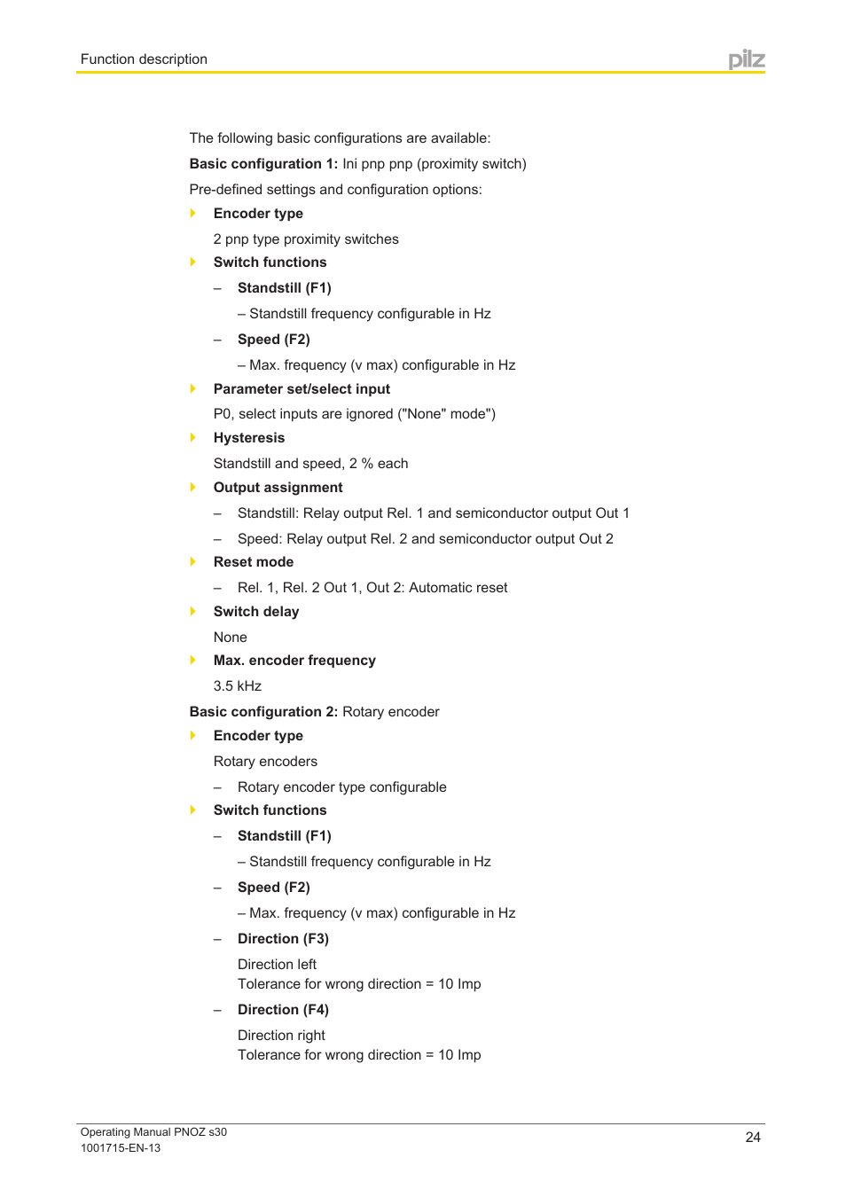 Pilz PNOZ s30 24-240VACDC 2 n/o 2 n/c User Manual | Page 24 / 89