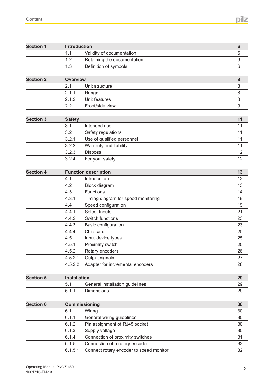 Pilz PNOZ s30 24-240VACDC 2 n/o 2 n/c User Manual | Page 3 / 89