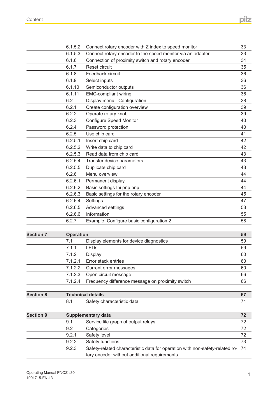 Pilz PNOZ s30 24-240VACDC 2 n/o 2 n/c User Manual | Page 4 / 89